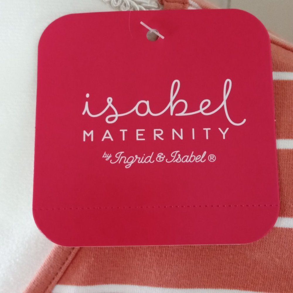 Isabel Maternity Dress by Ingrid & Isabel "Peachy Orange Color (M/8-10) - NEW!!! - Picture 8 of 9